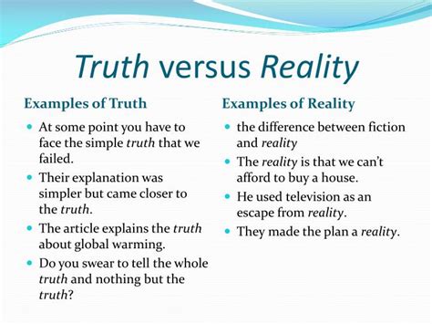 examples of truth.
